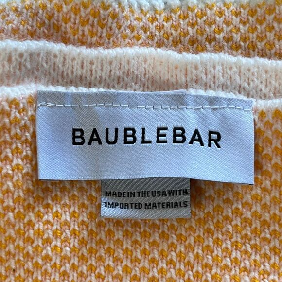 Baublebar “L” Mirror Image Letter Throw Blanket Pink & Orange - Picture 5 of 7